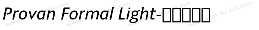 Provan Formal Light字体转换